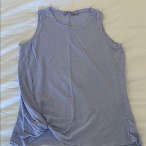 Athleta linen blend knotted tank Size M